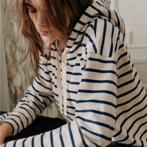 Sézane - SWEATSHIRT JONAS - Ecru/Marine - Sz Large